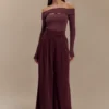 Jacqueline Pleated Wide Leg Pants – Mahogany Jacqueline Pleated Wide Leg Pants – Mahogany