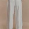 Janayia Cotton Wide Leg Pants – White Janayia Cotton Wide Leg Pants – White