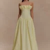 Janis Cotton Frill Maxi Dress – Lemon Janis Cotton Frill Maxi Dress – Lemon