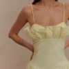 Janis Cotton Frill Maxi Dress – Lemon Janis Cotton Frill Maxi Dress – Lemon