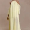 Janni Chiffon Maxi Dress With Hardware – Lemon Lime Janni Chiffon Maxi Dress With Hardware – Lemon Lime