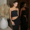 Jasiel Strapless Knit Maxi Dress – Black Jasiel Strapless Knit Maxi Dress – Black
