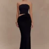 Jasiel Strapless Knit Maxi Dress – Black Jasiel Strapless Knit Maxi Dress – Black