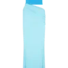 Jasiel Strapless Knit Maxi Dress – Cyan Blue Jasiel Strapless Knit Maxi Dress – Cyan Blue