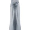 Jasmine Strapless Satin Maxi Dress – Frosted Blue