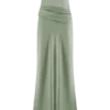 Jasmine Strapless Satin Maxi Dress – Sage Jasmine Strapless Satin Maxi Dress – Sage