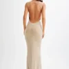 Jasmyn Hot Fix Maxi Dress With Mesh Back – Nude Jasmyn Hot Fix Maxi Dress With Mesh Back – Nude