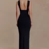 Jaylen Bandage Knit Maxi Dress – Black