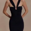 Jaylen Bandage Knit Maxi Dress – Black