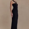 Jaylen Bandage Knit Maxi Dress – Black