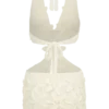 Jaylene Floral Crochet Mini Dress – White Jaylene Floral Crochet Mini Dress – White