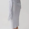 Jaytee Knit Maxi Skirt With Fringe Tie – Sky Blue Jaytee Knit Maxi Skirt With Fringe Tie – Sky Blue