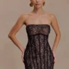 Jeannette Panelled Lace Mini Dress – Black Jeannette Panelled Lace Mini Dress – Black