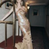 Jenny Hand Embellished Maxi Dress – Gold Jenny Hand Embellished Maxi Dress – Gold