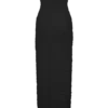 Jianna Strapless Mesh Maxi Dress – Black
