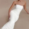 Jianna Strapless Mesh Maxi Dress – Ivory Jianna Strapless Mesh Maxi Dress – Ivory