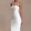 Jianna Strapless Mesh Maxi Dress – Ivory Jianna Strapless Mesh Maxi Dress – Ivory