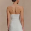 Jianna Strapless Mesh Mini Dress – White Jianna Strapless Mesh Mini Dress – White