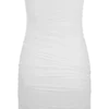 Jianna Strapless Mesh Mini Dress – White Jianna Strapless Mesh Mini Dress – White