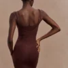 Jocelyn Backless Shapewear Mini Dress – Espresso