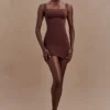 Jocelyn Backless Shapewear Mini Dress – Espresso