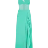 Jonna Chiffon And Mesh Maxi Dress – Lagoon