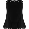 Judith Strapless Scallop Top – Black Judith Strapless Scallop Top – Black