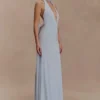 Juliet Slinky Maxi Dress With Scarf – Pale Blue Juliet Slinky Maxi Dress With Scarf – Pale Blue