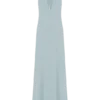 Juliet Slinky Maxi Dress With Scarf – Pale Blue Juliet Slinky Maxi Dress With Scarf – Pale Blue