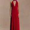 Juliet Slinky Maxi Dress With Scarf – Ruby Juliet Slinky Maxi Dress With Scarf – Ruby
