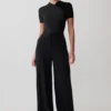 Junie Shortsleeve Cross-Over Bodysuit – Black Junie Shortsleeve Cross-Over Bodysuit – Black
