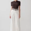 Shae Wide Leg Denim Jeans – White