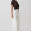 Shae Wide Leg Denim Jeans – White