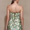 Juniper Hand Embroidered Floral Mini Dress – Gold/Teal