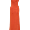 Kaida Slinky Maxi Dress With Hardware – Burnt Orange Kaida Slinky Maxi Dress With Hardware – Burnt Orange