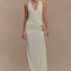 Kaiden Slinky Beaded Maxi Dress – Ivory