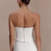Karina Strapless Scuba Corset – White Karina Strapless Scuba Corset – White