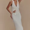 Kassidy Peached Jersey Maxi Dress – Ivory