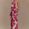 Katalina Chiffon Maxi Skirt – Red Deco Fleur Print Katalina Chiffon Maxi Skirt – Red Deco Fleur Print