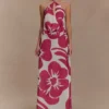 Katalina Chiffon Maxi Skirt – Red Deco Fleur Print Katalina Chiffon Maxi Skirt – Red Deco Fleur Print