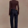 Kaylen Knit Long Sleeve Top – Dark Chocolate