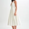 Keely Cotton Sleeveless Midi Dress – White Keely Cotton Sleeveless Midi Dress – White