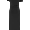 Kendra Scuba Jersey Midi Dress With Hardware – Black Kendra Scuba Jersey Midi Dress With Hardware – Black