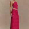 Kensley Broderie Midi Skirt – Dragonfruit Kensley Broderie Midi Skirt – Dragonfruit