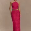 Kensley Broderie Midi Skirt – Dragonfruit Kensley Broderie Midi Skirt – Dragonfruit