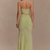 Khadijah Lace And Mesh Maxi Dress – Sage