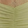 Khadijah Lace And Mesh Maxi Dress – Sage