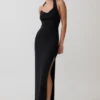 Khanh Slinky Halter Maxi Dress – Black Khanh Slinky Halter Maxi Dress – Black