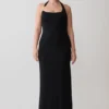 Khanh Slinky Halter Maxi Dress – Black Khanh Slinky Halter Maxi Dress – Black