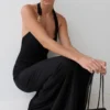 Khanh Slinky Halter Maxi Dress – Black Khanh Slinky Halter Maxi Dress – Black